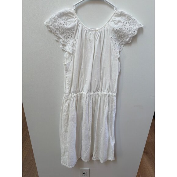 Gap Kids White Eyelet Flutter Sleeve Dress XXL - Picture 5 of 5